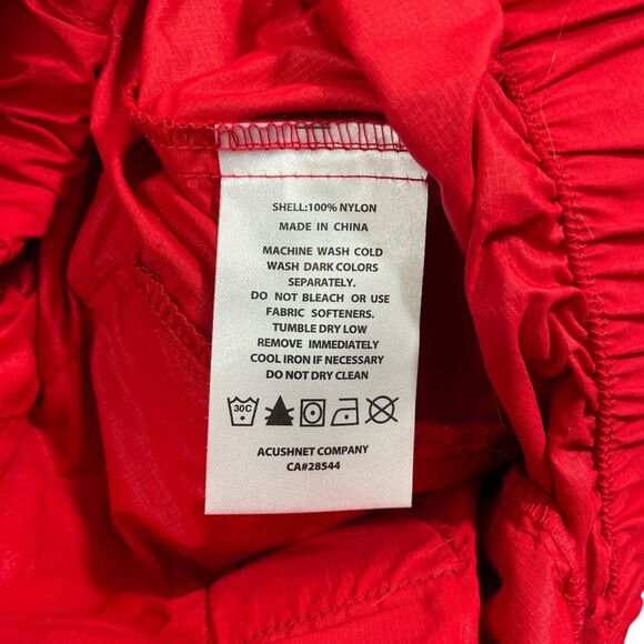 Footjoy XL Red Long Sleeve Windbreaker 1/4 Snap 100% Nylon Elastic Waist - Picture 4 of 6